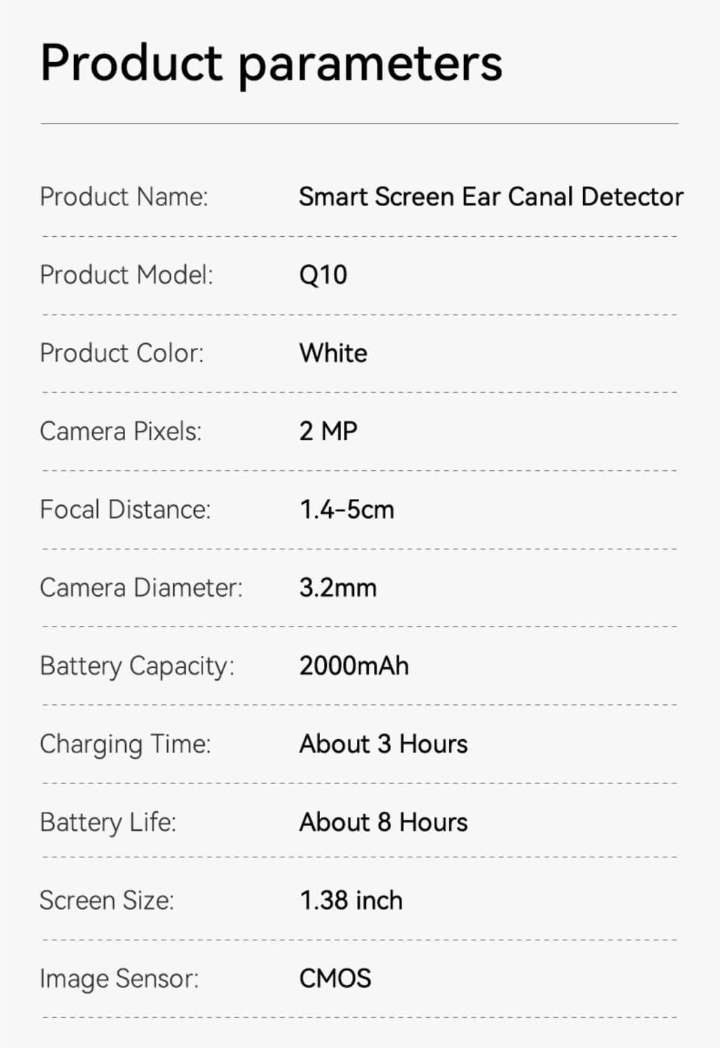Digital Otoscope Camera with HD Display & LED Lights