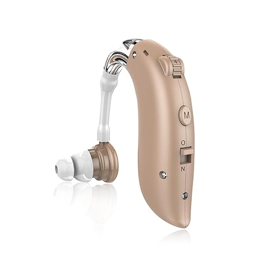 Digital Hearing Amplifier – Rechargeable & 80H Battery (Beige)