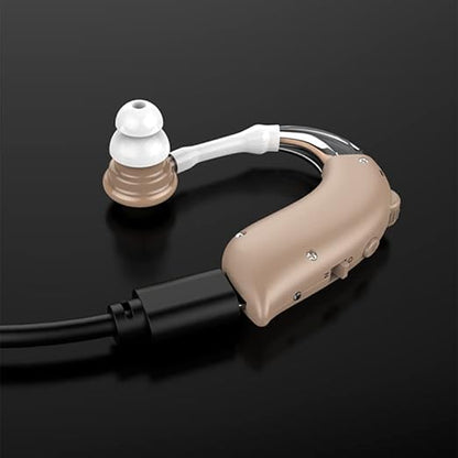 Digital Hearing Amplifier – Rechargeable & 80H Battery (Beige)