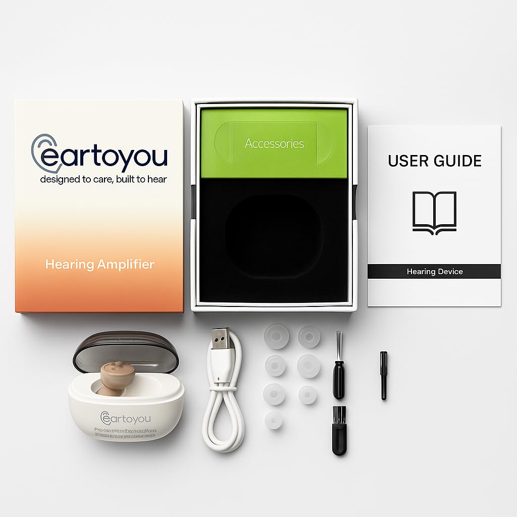 Single-Ear Hearing Amplifier with One-Button Control