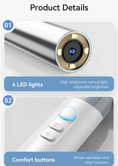Digital Otoscope Camera with HD Display & LED Lights