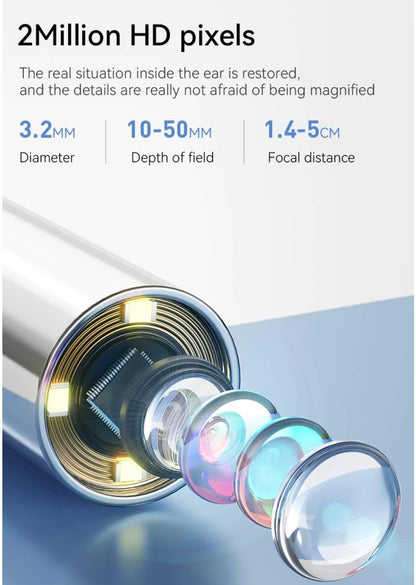 Digital Otoscope Camera with HD Display & LED Lights