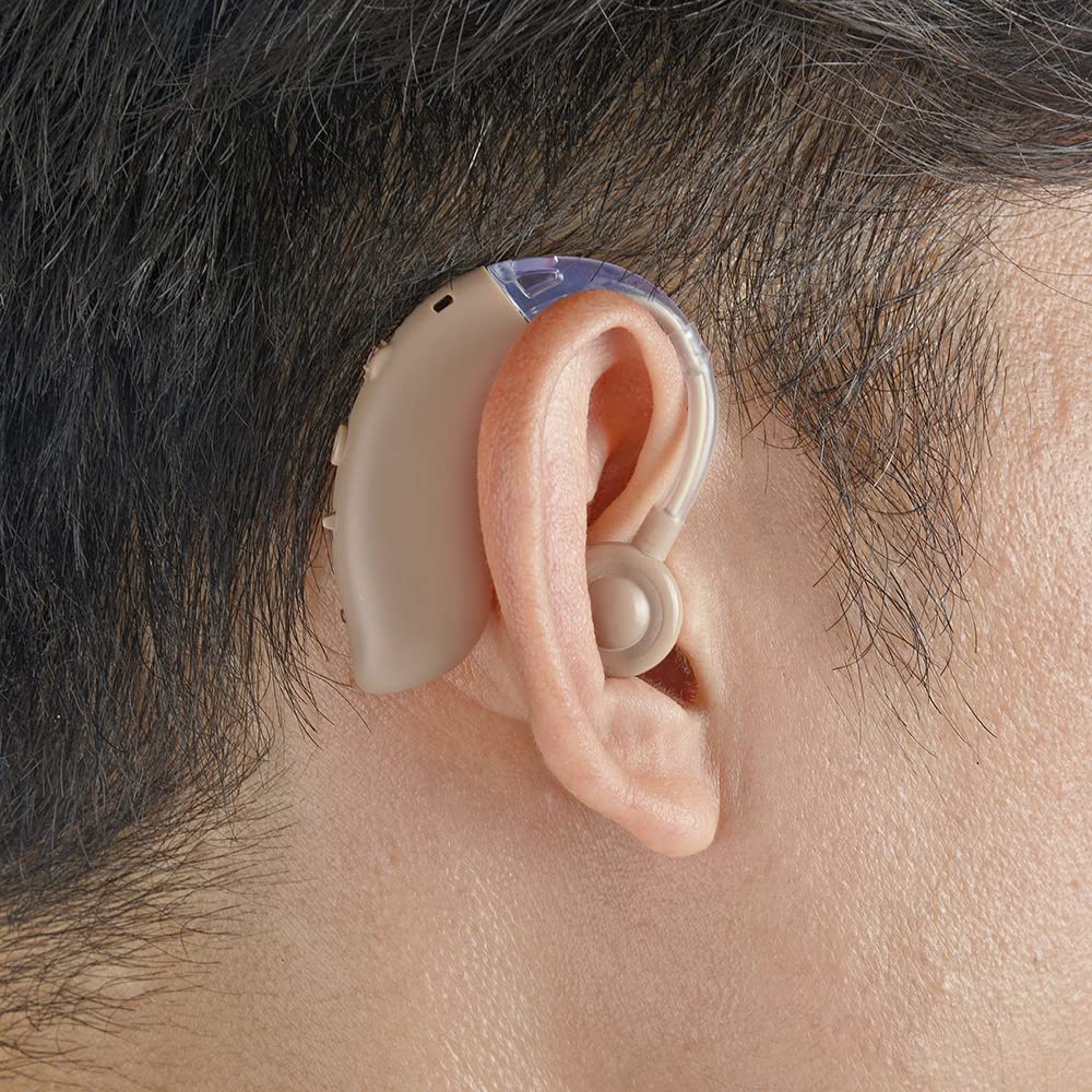 Digital Hearing Amplifier – Rechargeable & 80H Battery (Beige)