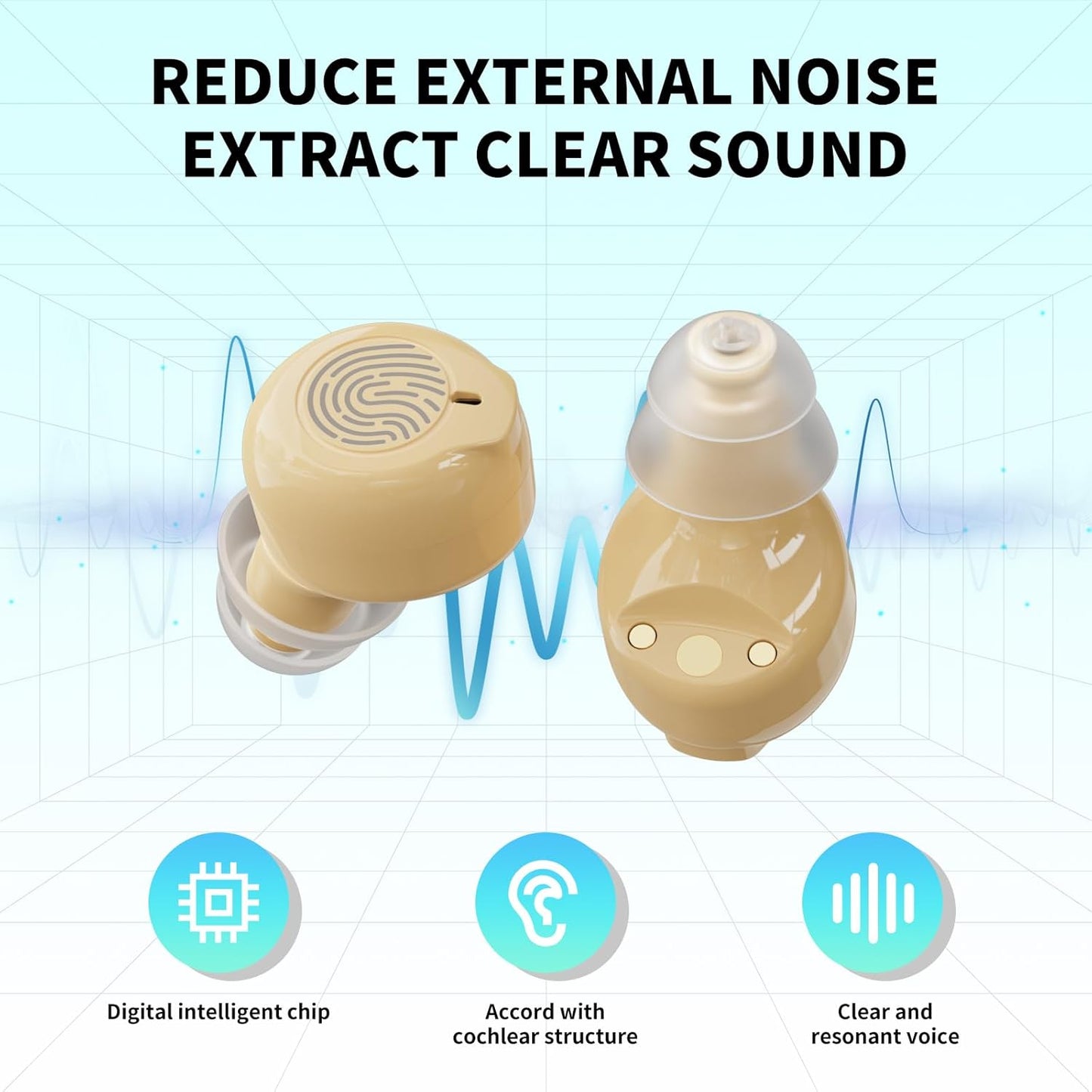 Rechargeable Hearing Amplifier – HD Noise Reduction