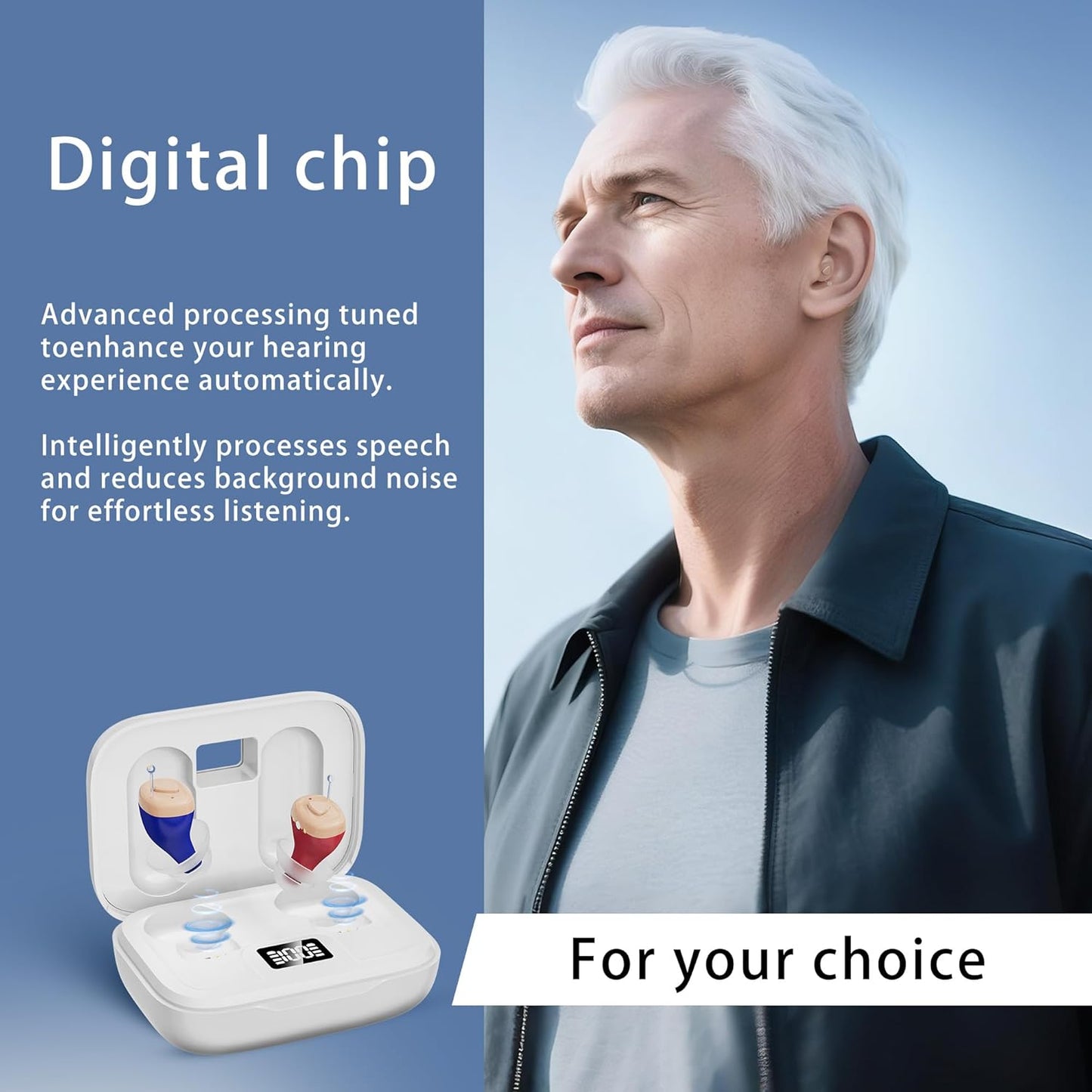 Ultra-Compact Hearing Amplifier with Noise Reduction