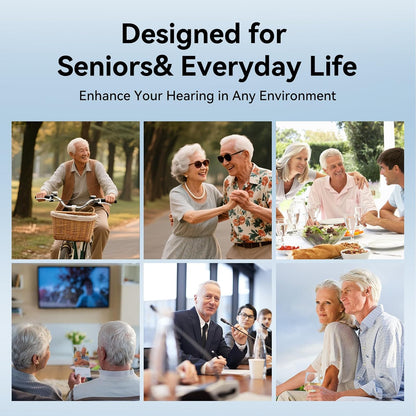 Invisible hearing Aid  with simple controls and medical-grade components for crystal-clear sound.