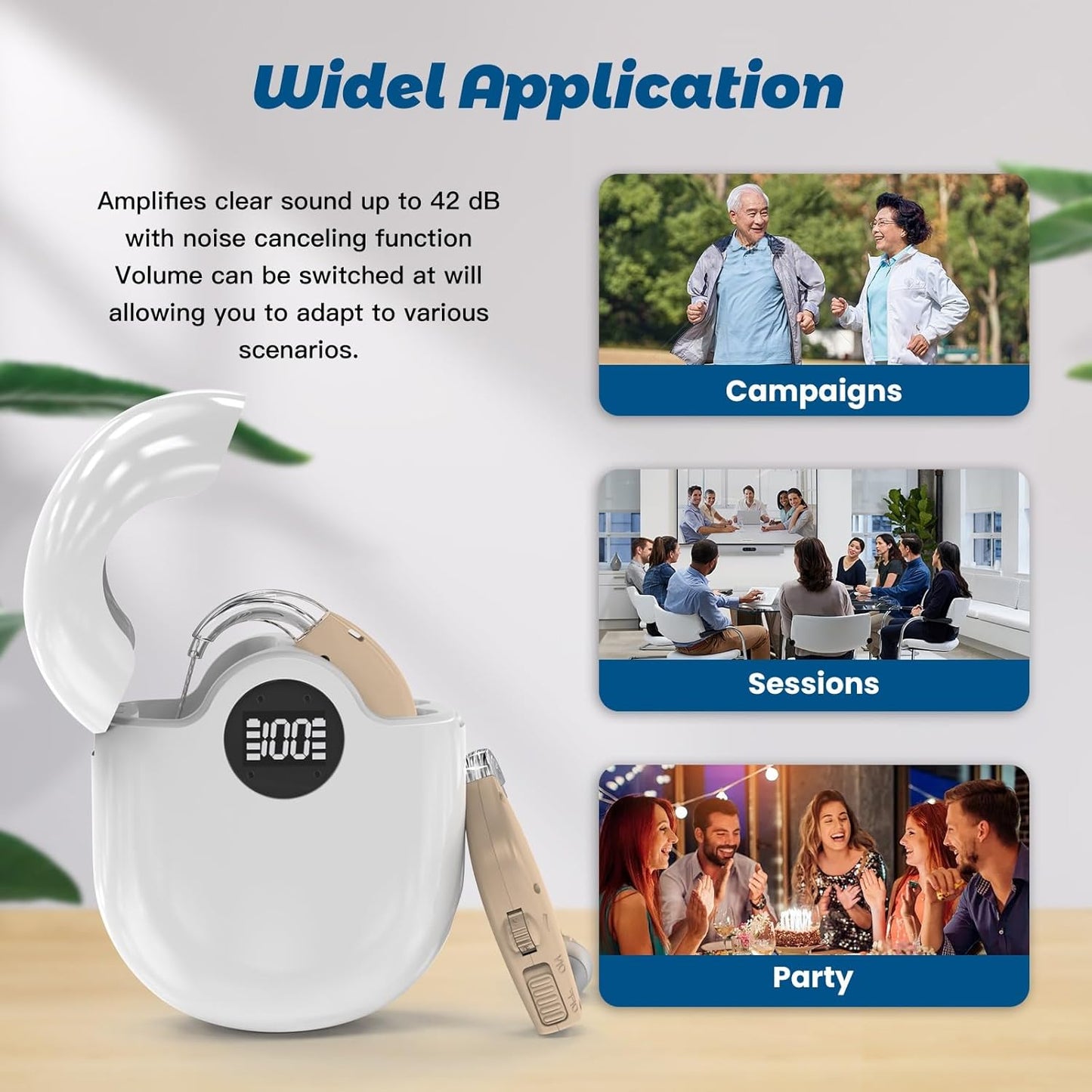 Hearing Amplifier for Seniors – Rechargeable & Clear Sound