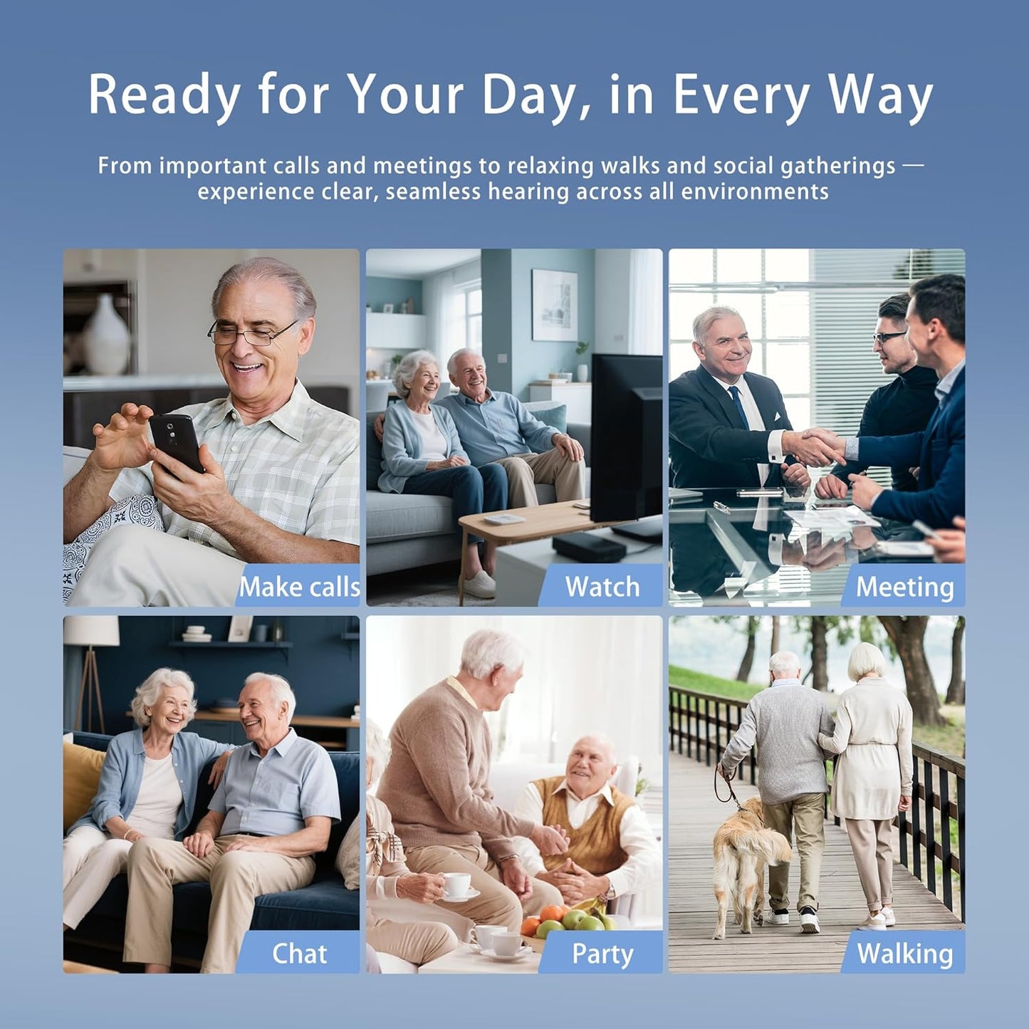 Invisible hearing Aid  with simple controls and medical-grade components for crystal-clear sound.