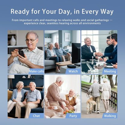 Invisible hearing Aid  with simple controls and medical-grade components for crystal-clear sound.